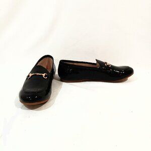 Loafers Black Color Slip On Flats Size 4.5 USA 36 EU Shoes Crocodile Snik Buckle